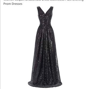 Sequin empire waist formal gown